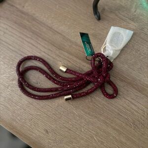 VS burgandy bling keychain key ring